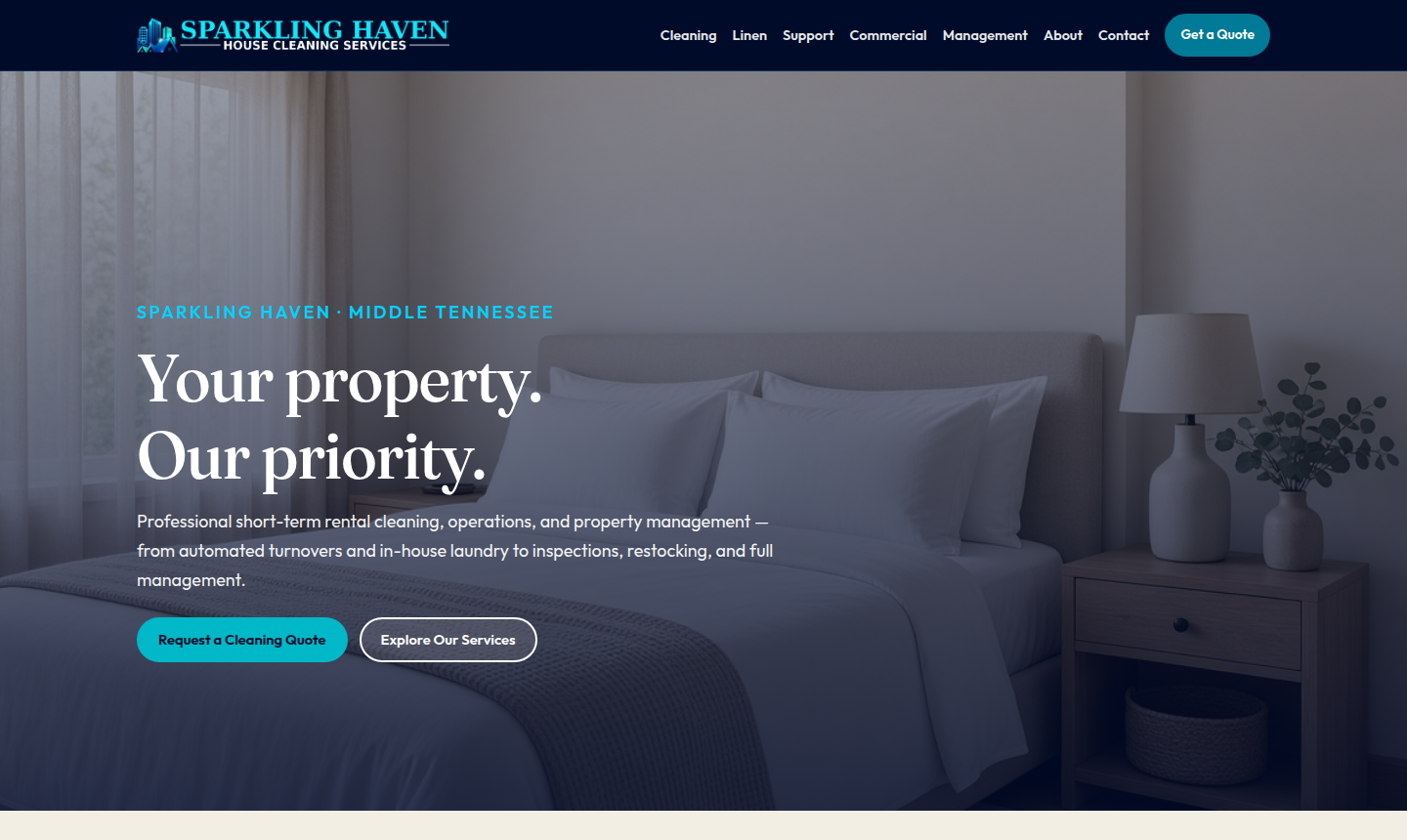 Sparkling Haven site screenshot used as first-screen example